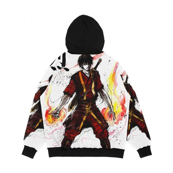 Zuko From Avatar With Sumi Ink And Watercolor Men's All-Over-Print Hoodie - Image 2