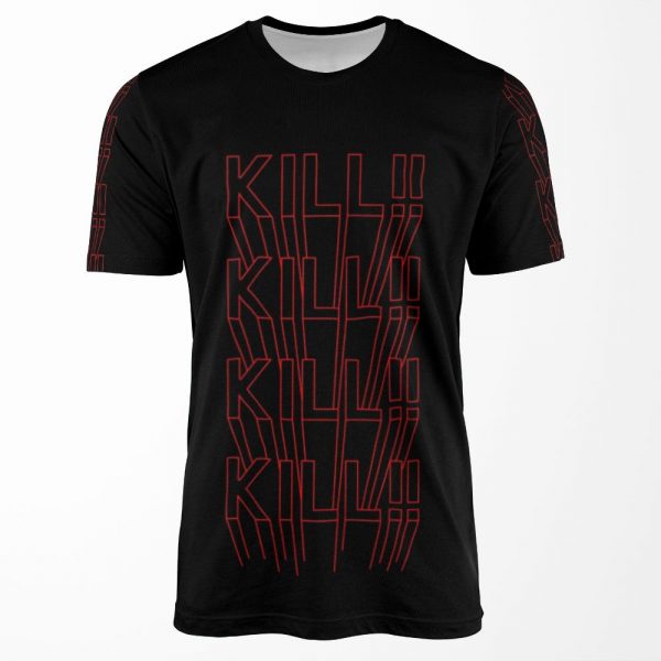 082 Kill Kill Kill Kill Vector Red All-over-print T-shirt