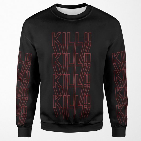 082 Kill Kill Kill Kill Vector Red All-over-print Unisex Sweatshirt