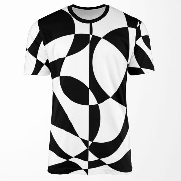 1960 S Black And White Abstract All-over-print T-shirt