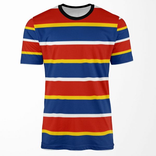 70S And 80S Puppet Inspired Striped Shirt Design Pattern All-over-print T-shirt