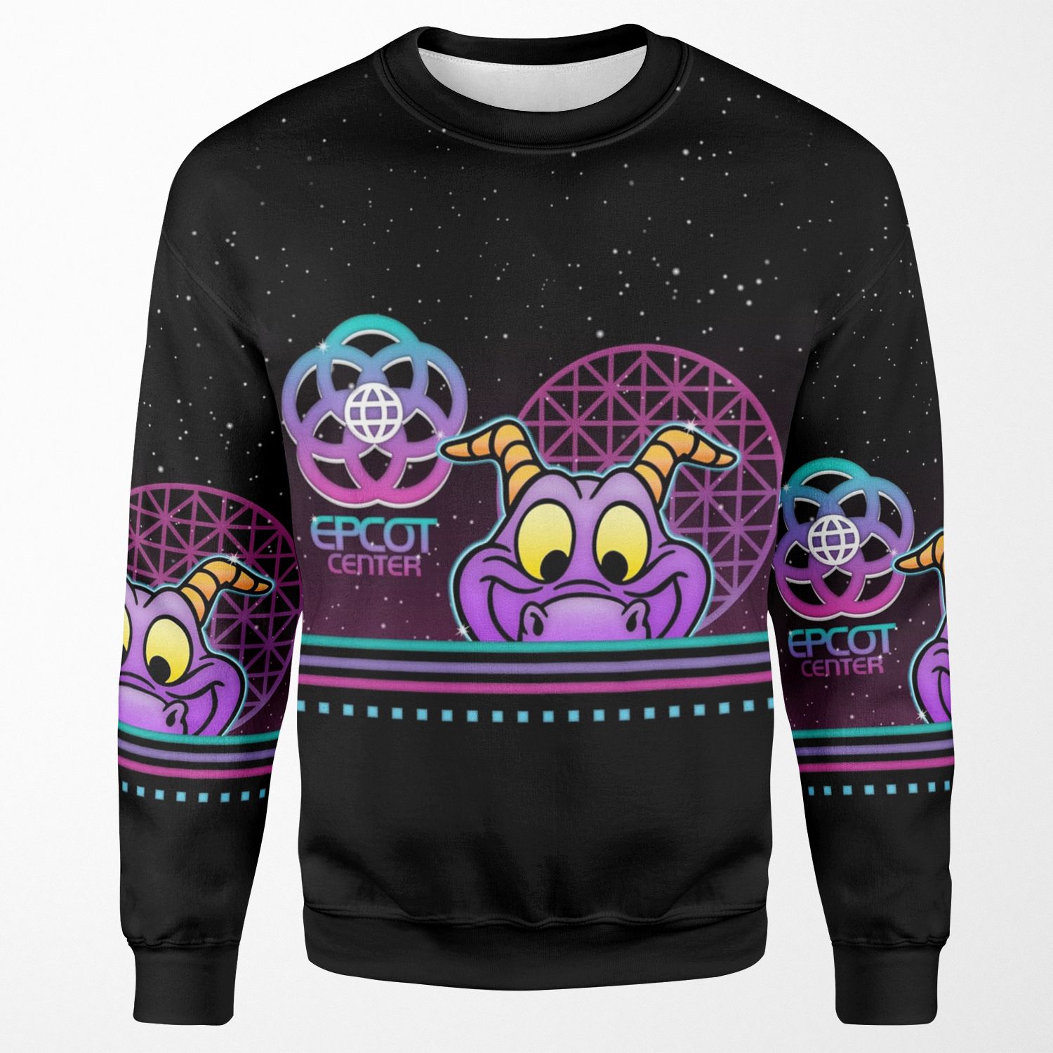 80 S Glow Figment All-over-print Unisex Sweatshirt