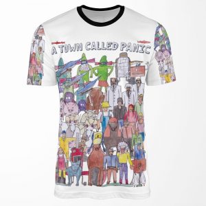 A Town Called Panic Team Illustration All-over-print T-shirt