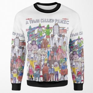 A Town Called Panic Team Illustration All-over-print Unisex Sweatshirt