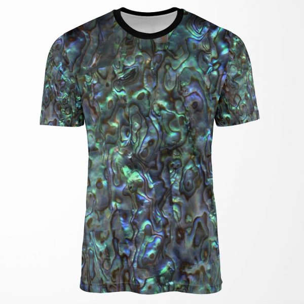 Abalone Shell Paua Shell Seashell Patterns Sea Shells Natural All-over-print T-shirt