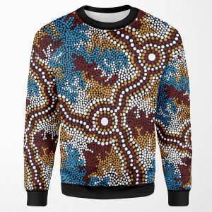 Aboriginal Art Authentic Wetland Dreaming All-over-print Unisex Sweatshirt
