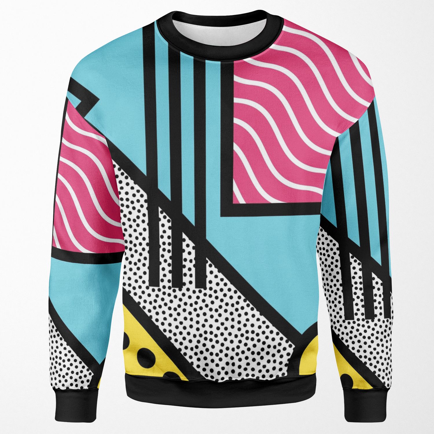 Abstract 80S Memphis Pop Art Style Graphics All-over-print Unisex Sweatshirt