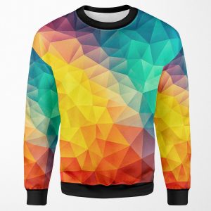 Abstract Multi Color Cubizm Painting All-over-print Unisex Sweatshirt