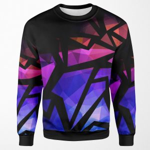 Abstract Print Of Triangles Polygon Print Bright Dark Design Colors All-over-print Unisex Sweatshirt