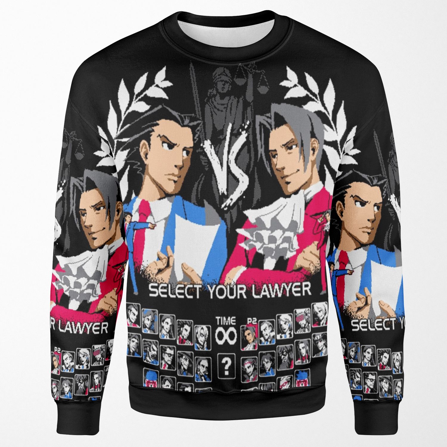 Ace Attorney Battle Game All-over-print Unisex Sweatshirt