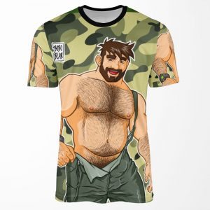 Adam Likes Dungarees Camouflage All-over-print T-shirt