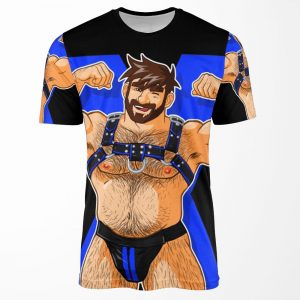 Adam Likes Harness Blue All-over-print T-shirt