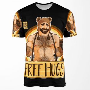 Adam Likes Hugs Bear Pride All-over-print T-shirt