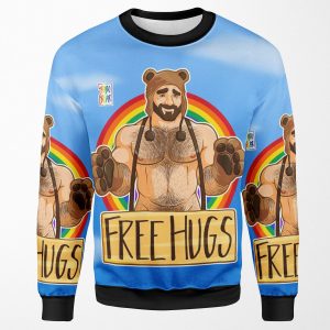 Adam Likes Hugs Gay Pride All-over-print Unisex Sweatshirt