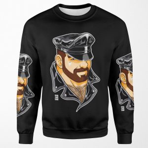 Adam Likes Leather All-over-print Unisex Sweatshirt