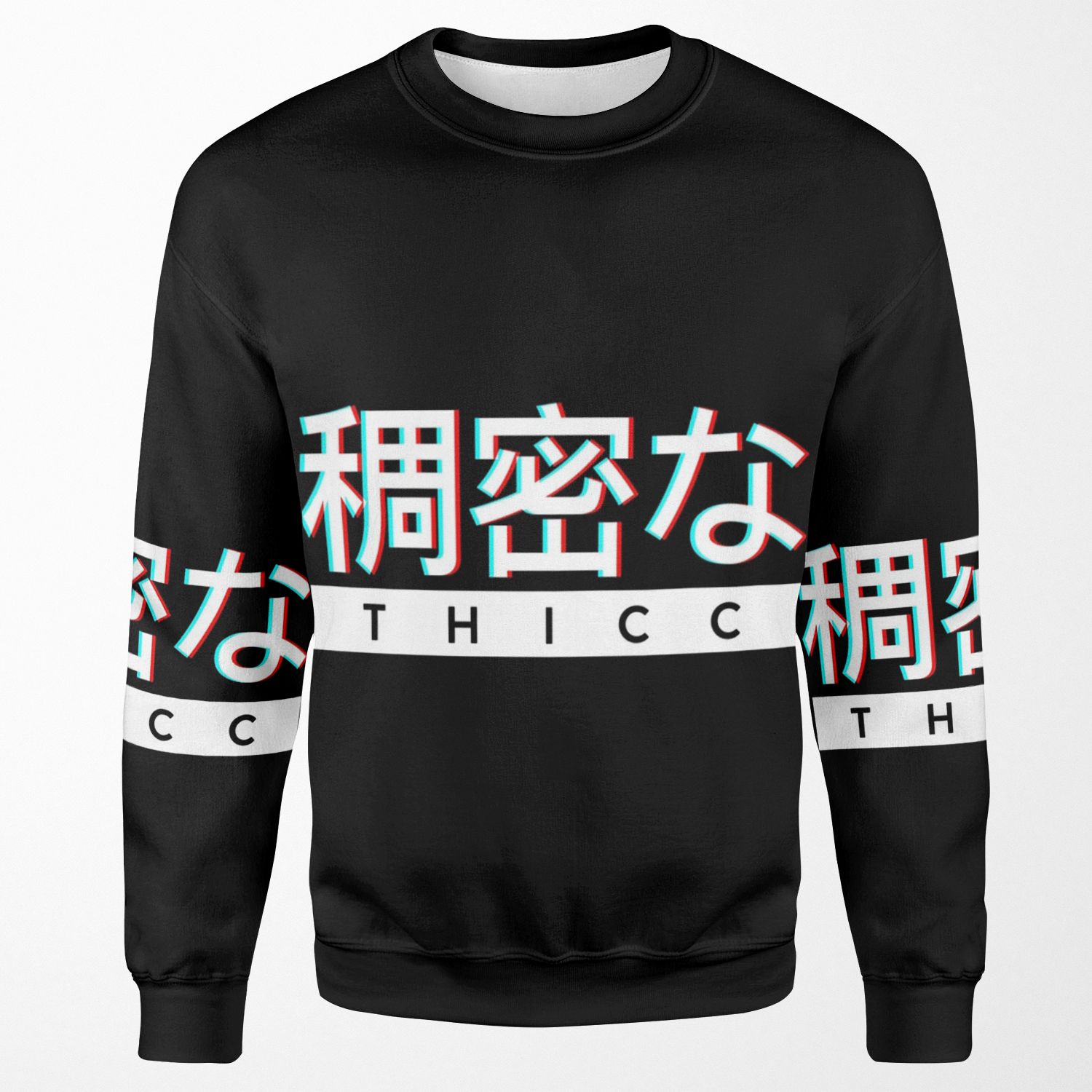 Aesthetic Japanese Thicc Logo All-over-print Unisex Sweatshirt