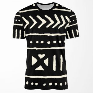 African Mud Cloth Black And White All-over-print T-shirt