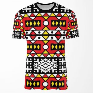 African Pattern Wax Design Kizomba Samakaka Ankara Print Angola All-over-print T-shirt