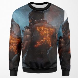 Akuma Street Fighter Poster Kanji All-over-print Unisex Sweatshirt