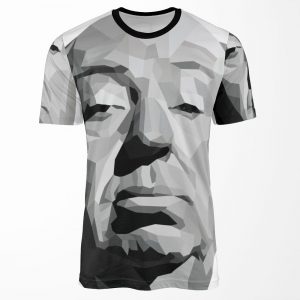 Alfred Hitchcock Geometric Graphic All-over-print T-shirt
