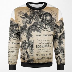 Alice And A Cheshire Of Wisdom All-over-print Unisex Sweatshirt