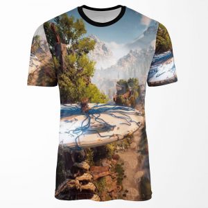 Aloy Just Casually Riding A Tallneck All-over-print T-shirt