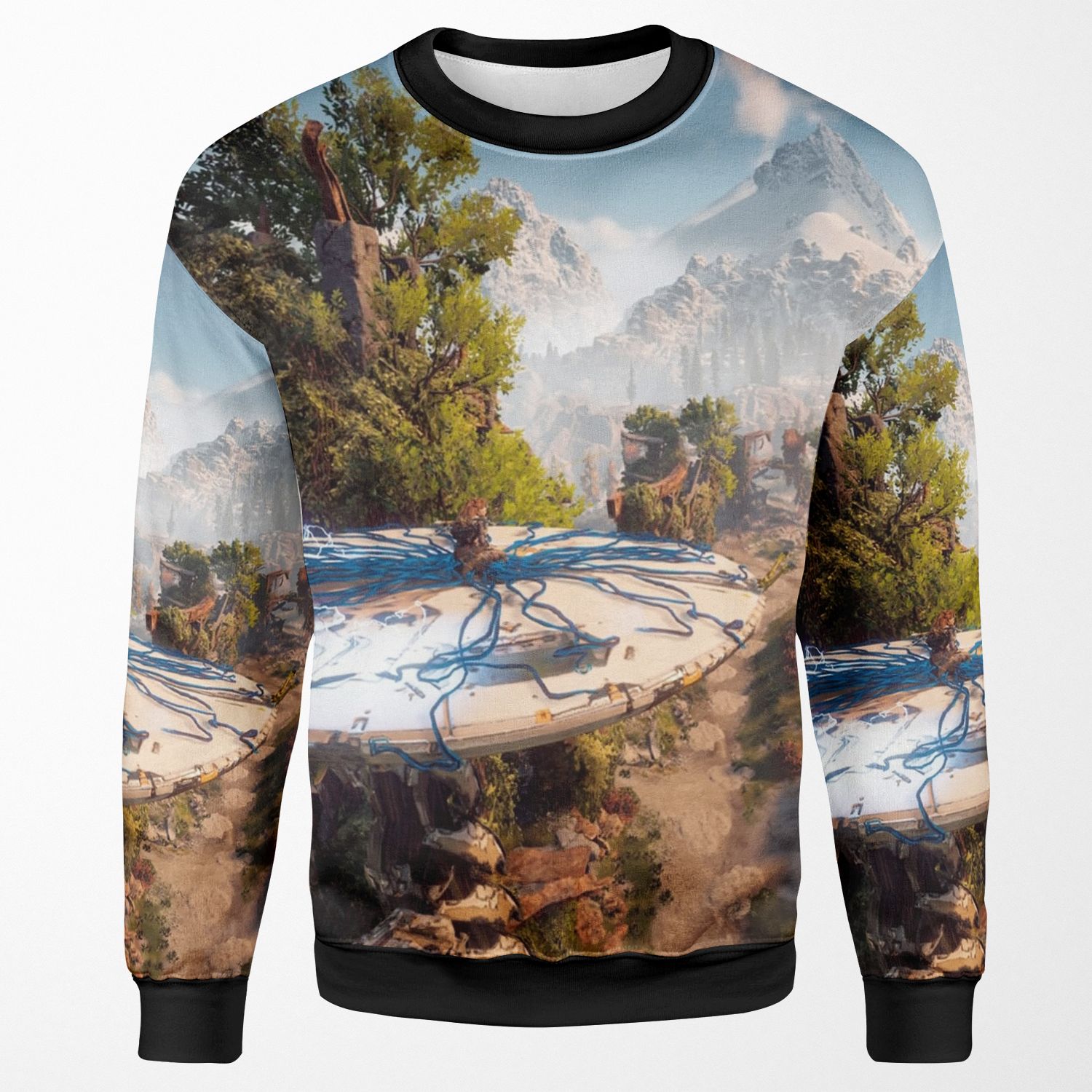 Aloy Just Casually Riding A Tallneck All-over-print Unisex Sweatshirt