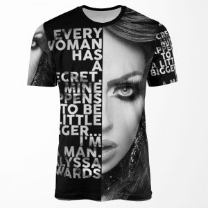 Alyssa Edwards Text Portrait All-over-print T-shirt