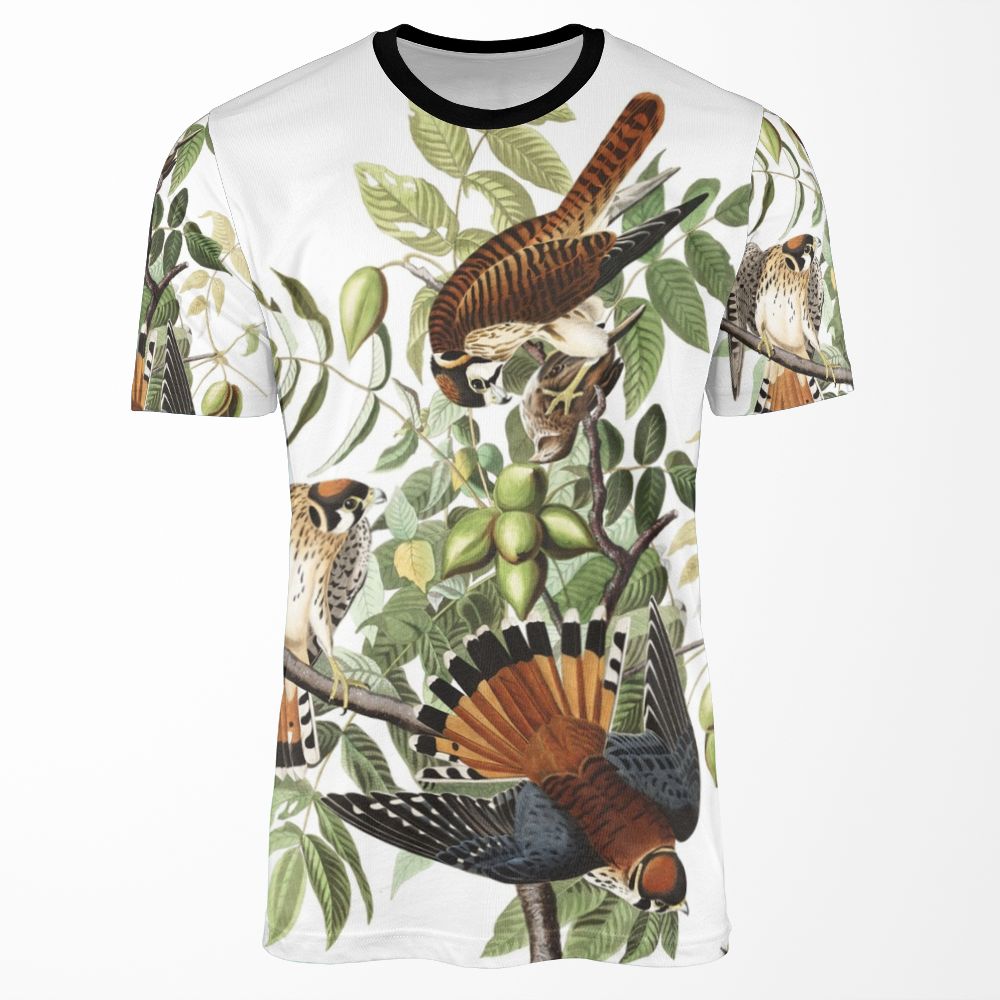 American Kestrel John James Audubon All-over-print T-shirt