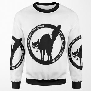 An Injury To One Is An Injury To All Anarcho Syndicalist Logo All-over-print Unisex Sweatshirt