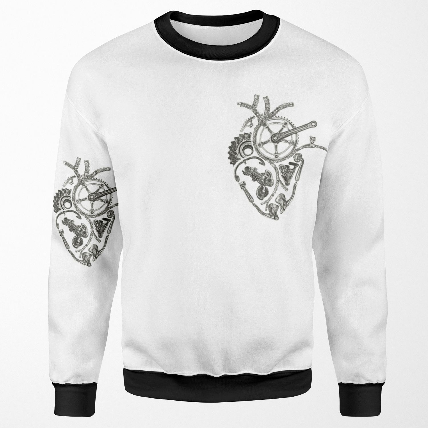 Anatomical Cycling Heart All-over-print Unisex Sweatshirt