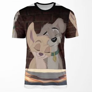 Angel And Scamp All-over-print T-shirt