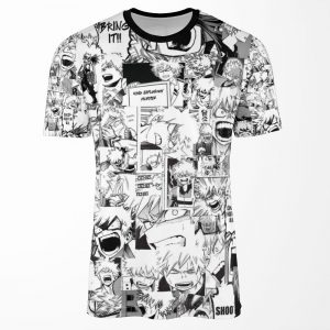 Angry Bakugou Katsuki Collage All-over-print T-shirt