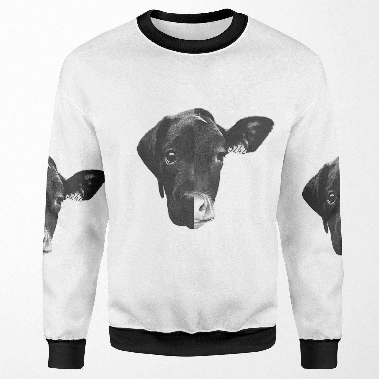 Animal Equality Black And White All-over-print Unisex Sweatshirt