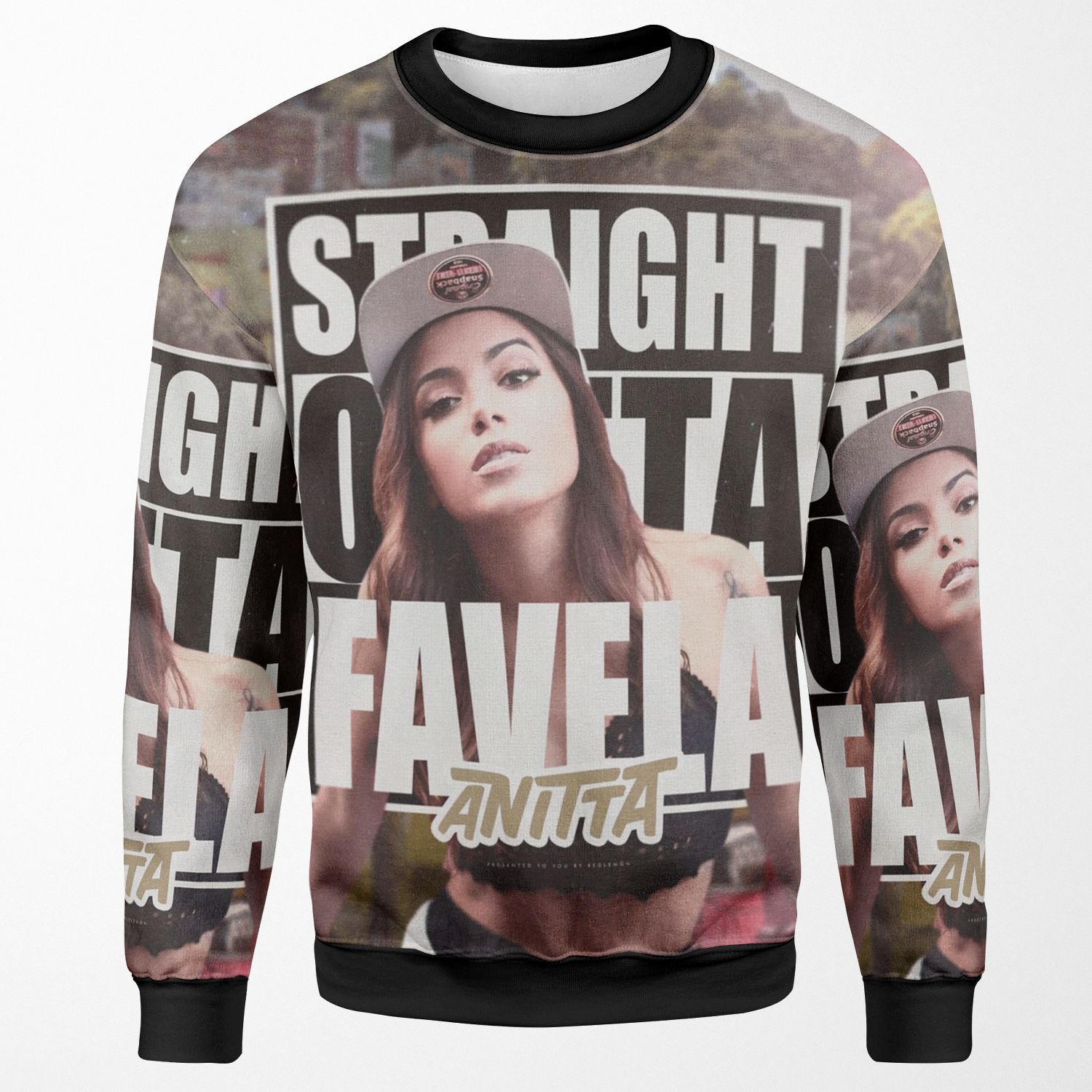 Anitta Straight Outta Favela All-over-print Unisex Sweatshirt