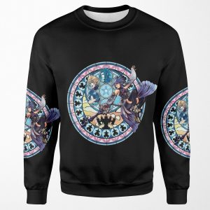 Aqua S Heart Kingdom Hearts All-over-print Unisex Sweatshirt