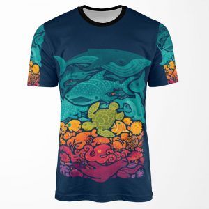 Aquatic Spectrum All-over-print T-shirt