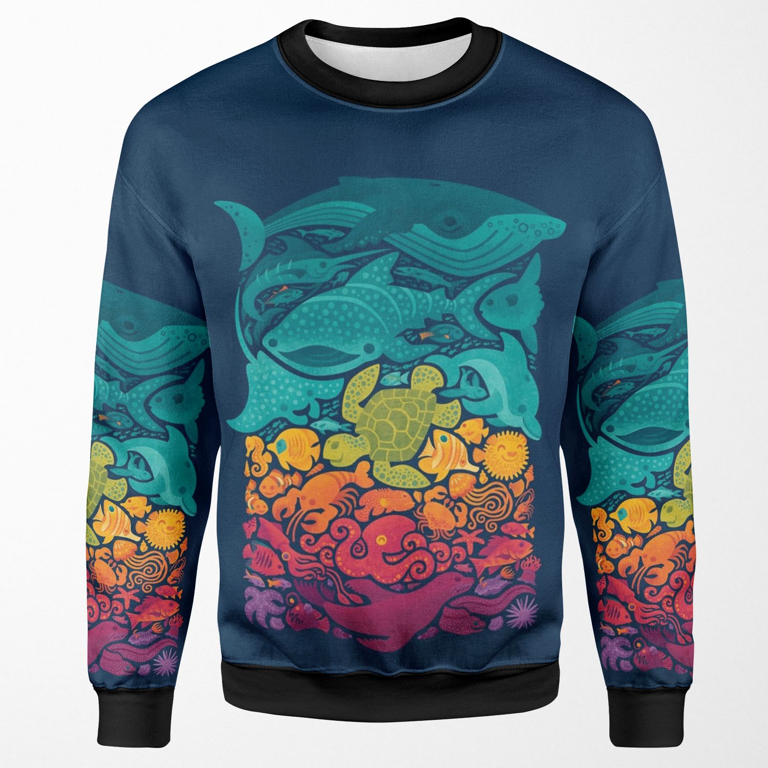 Aquatic Spectrum All-over-print Unisex Sweatshirt