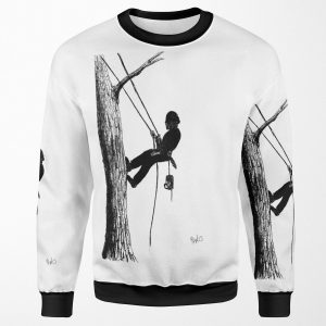 Arborist Tree Surgeon Using Chainsaw All-over-print Unisex Sweatshirt