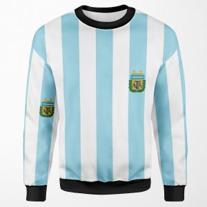 Argentinian Football Shirt With Coat Of Arms All-over-print Unisex Sweatshirt