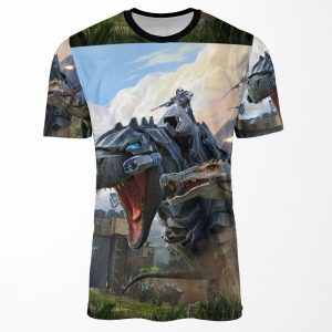 Ark Dino Fight All-over-print T-shirt