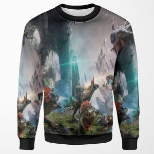 Ark Survival Evolve Dino Fight All-over-print Unisex Sweatshirt
