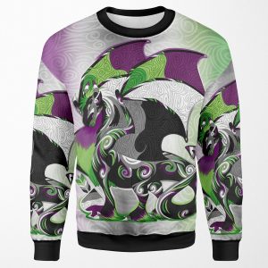 Aro Ace Pride Dragon All-over-print Unisex Sweatshirt