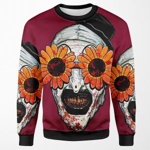 Art The Clown Terrifier 2 Sunflower Sunglasses All-over-print Unisex Sweatshirt