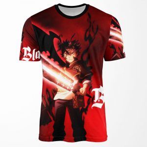 Asta Black Clover All-over-print T-shirt