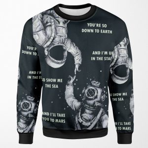 Astronaut And Diver I M Up In The Stars All-over-print Unisex Sweatshirt