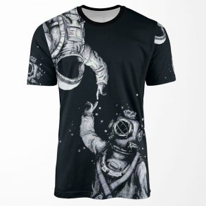 Astronaut And Diver Last Frontiers All-over-print T-shirt