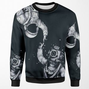 Astronaut And Diver Last Frontiers All-over-print Unisex Sweatshirt