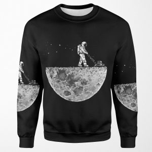 Astronaut Mowing The Moon All-over-print Unisex Sweatshirt