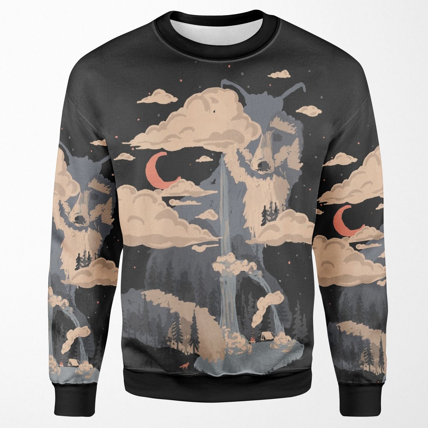 At The Foot Of Fox Mountain All-over-print Unisex Sweatshirt